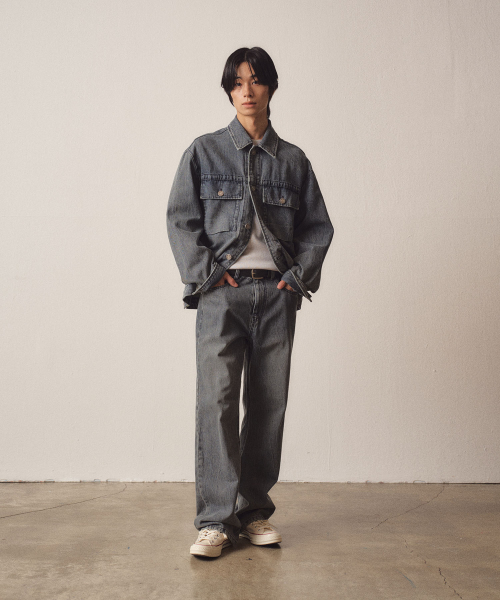 Khaki Washed Denim Jacket