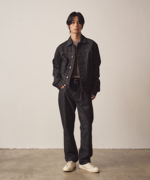Black Straight Denim Pants