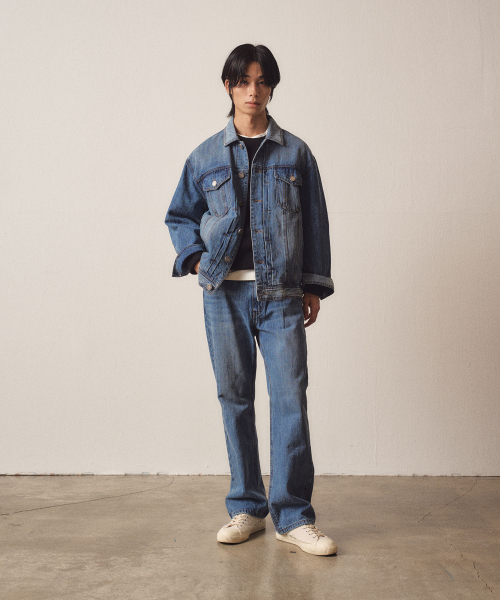Blue Washed Denim Pants