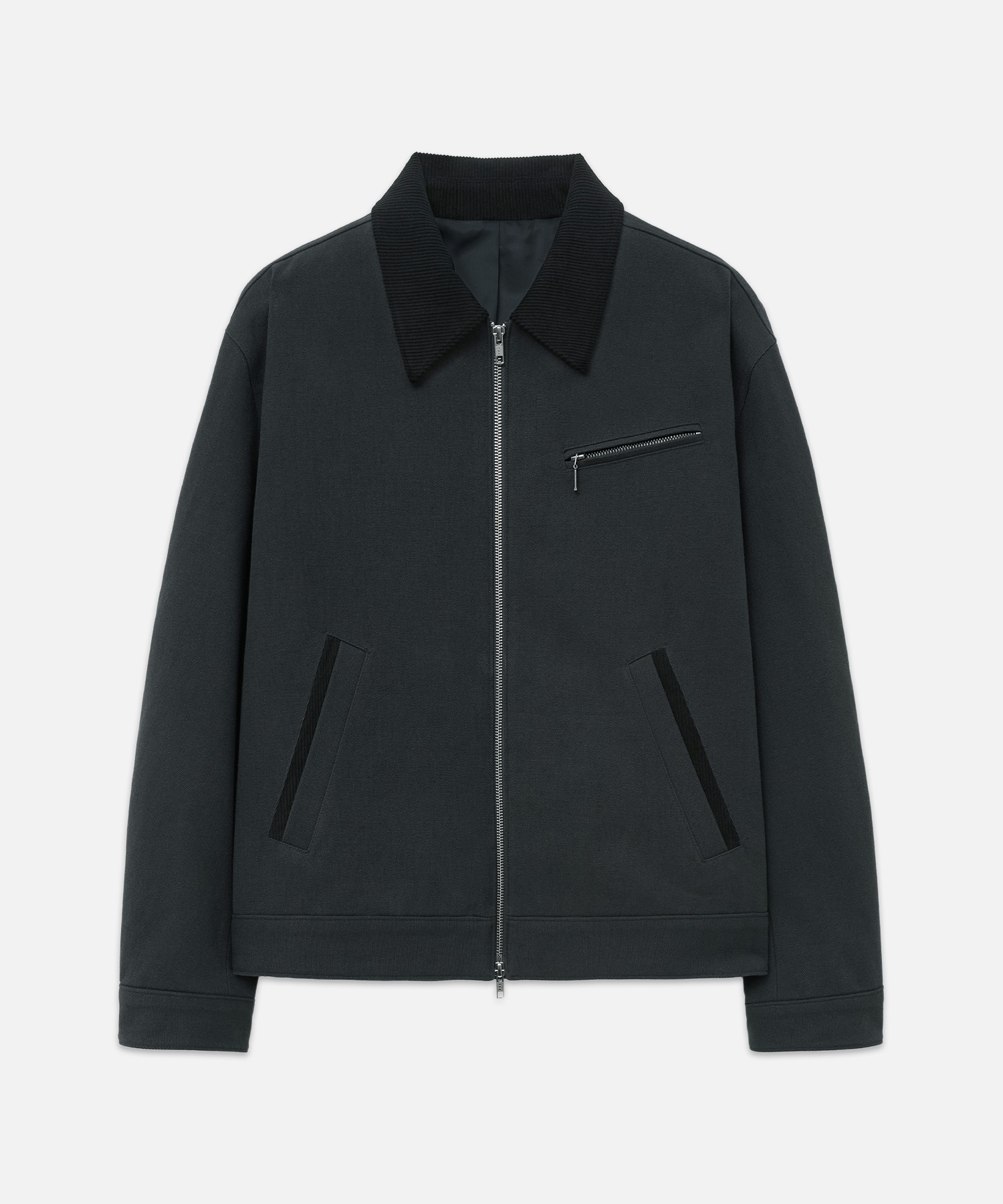 CONTRAST WORK TRUCKER JACKET [D.GREY]