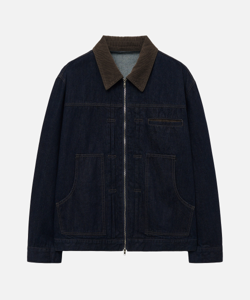 Джинсовка Layer Pleats Work [DARK BLUE]