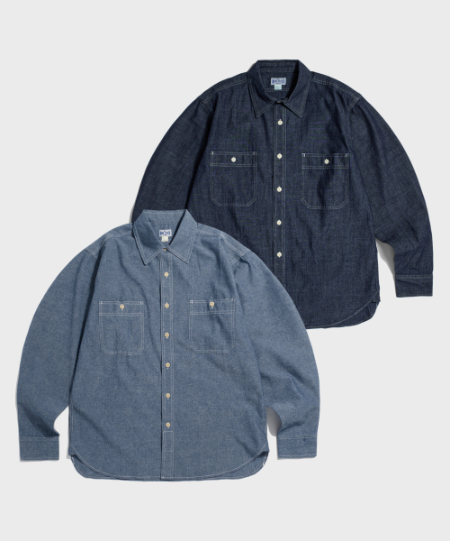 Blue Chambray Work Shirt KR Ver. Light Indigo