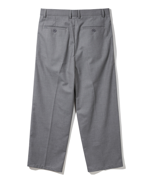 Скрытая резинка двойная складка широкие слаксы BK8901 Grey