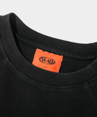 DIMITRI BLACK ディミトリーブラック VLAD ピグメント スラッシュ ロングスリーブ Tシャツ - チャコール 画像 3
