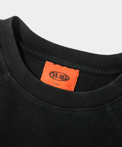 DIMITRI BLACK ディミトリーブラック VLAD ピグメント スラッシュ ロングスリーブ Tシャツ - チャコール 画像 3