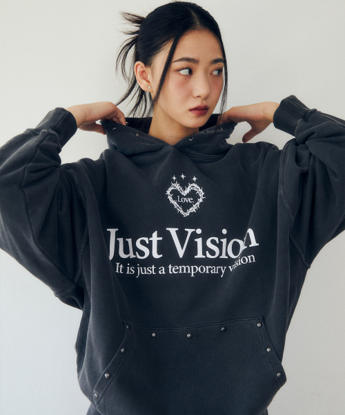 VSW Just Vision Pigment Hoodie Charcoal