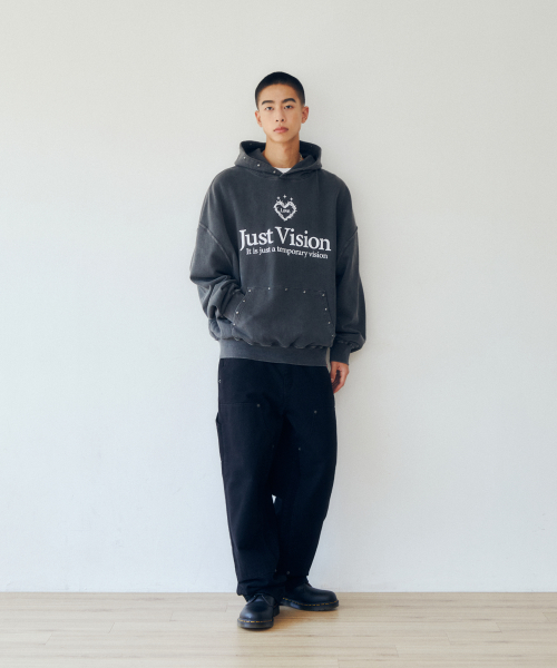 VSW Just Vision Pigment Hoodie Charcoal