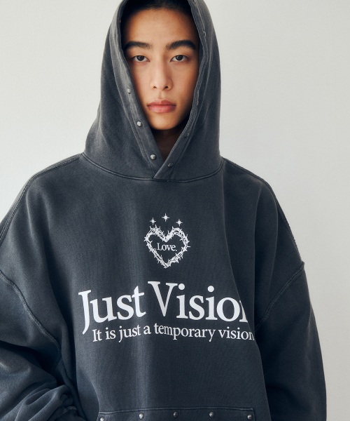 VSW Just Vision Pigment Hoodie Charcoal
