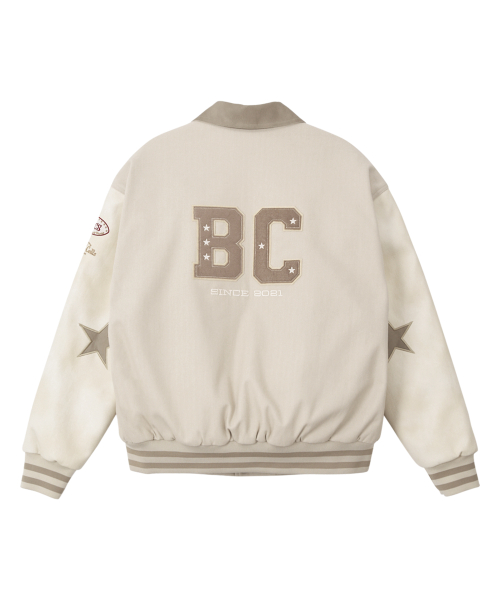 Спортивный бомбер варсити - Beige