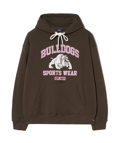 Vintage Crack Bulldogs спортивный худи Dark Brown