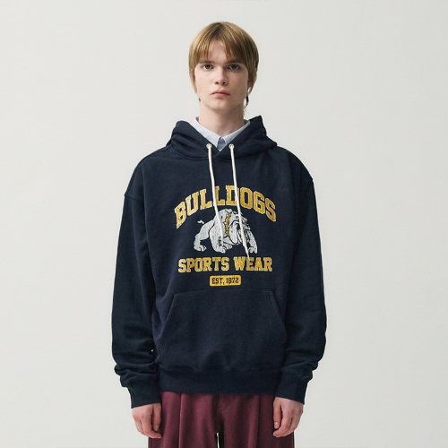 Vintage Crack Bulldogs спортивный худи Dark Brown