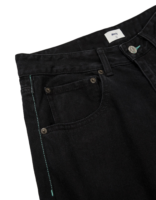 [Mmlg] MM AUTHENTIC DENIM PANTS (BLACK)