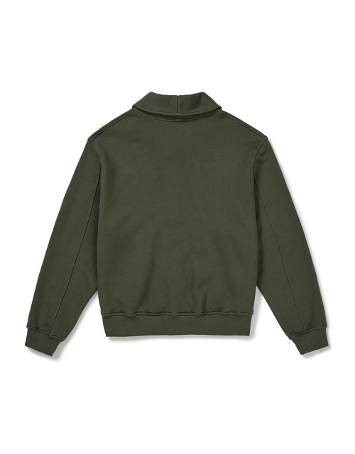 [Mmlg] SHAWL COLLAR SWEAT JUMPER (MOSS KHAKI)