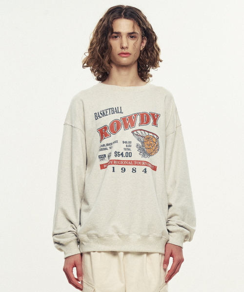 Rowdy Basketball League Sweatshirt_Oatmeal