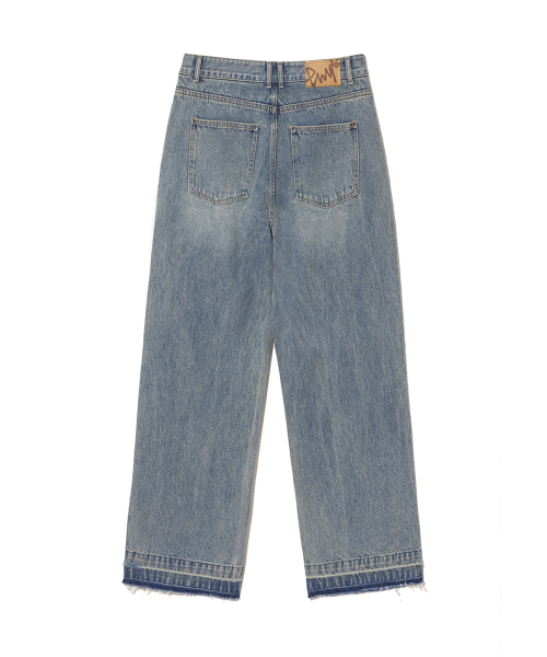Джинсовые шорты с необработанным краем, Vintage Blue