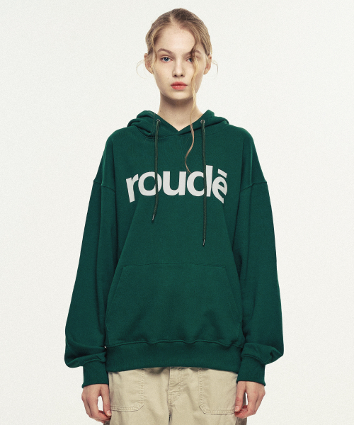 Rowdy Signature Logo Hoodie_Forest Green