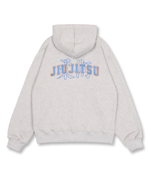 Худи на молнии JiuJitsu Typo Zip-up Hoodie_Heather Grey