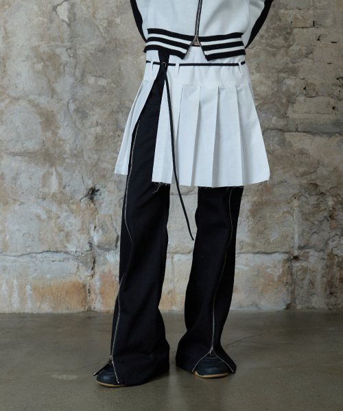 L13 PLEATS SKIRT PANTS(BLACK)