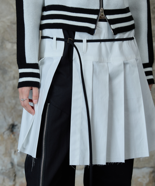 L13 PLEATS SKIRT PANTS(BLACK)