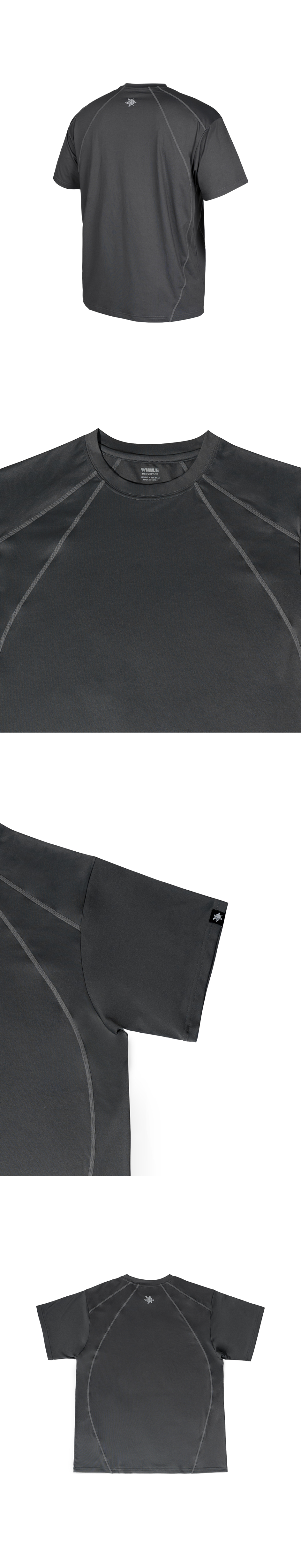 다이나믹 티셔츠 맨즈 차콜 디테일컷