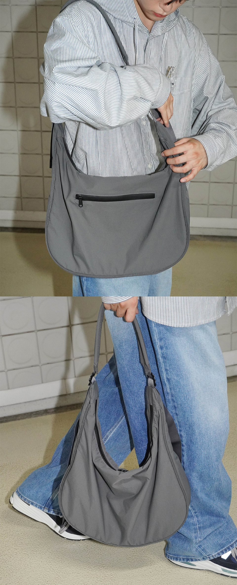 ショルダーバッグ・ポシェット HAHARCHIVE WITH Lake All-Rounder Crossbag Gray Traveller Crossbody Bag (Grey) - HAH ARCHIVE | 60% - Asian