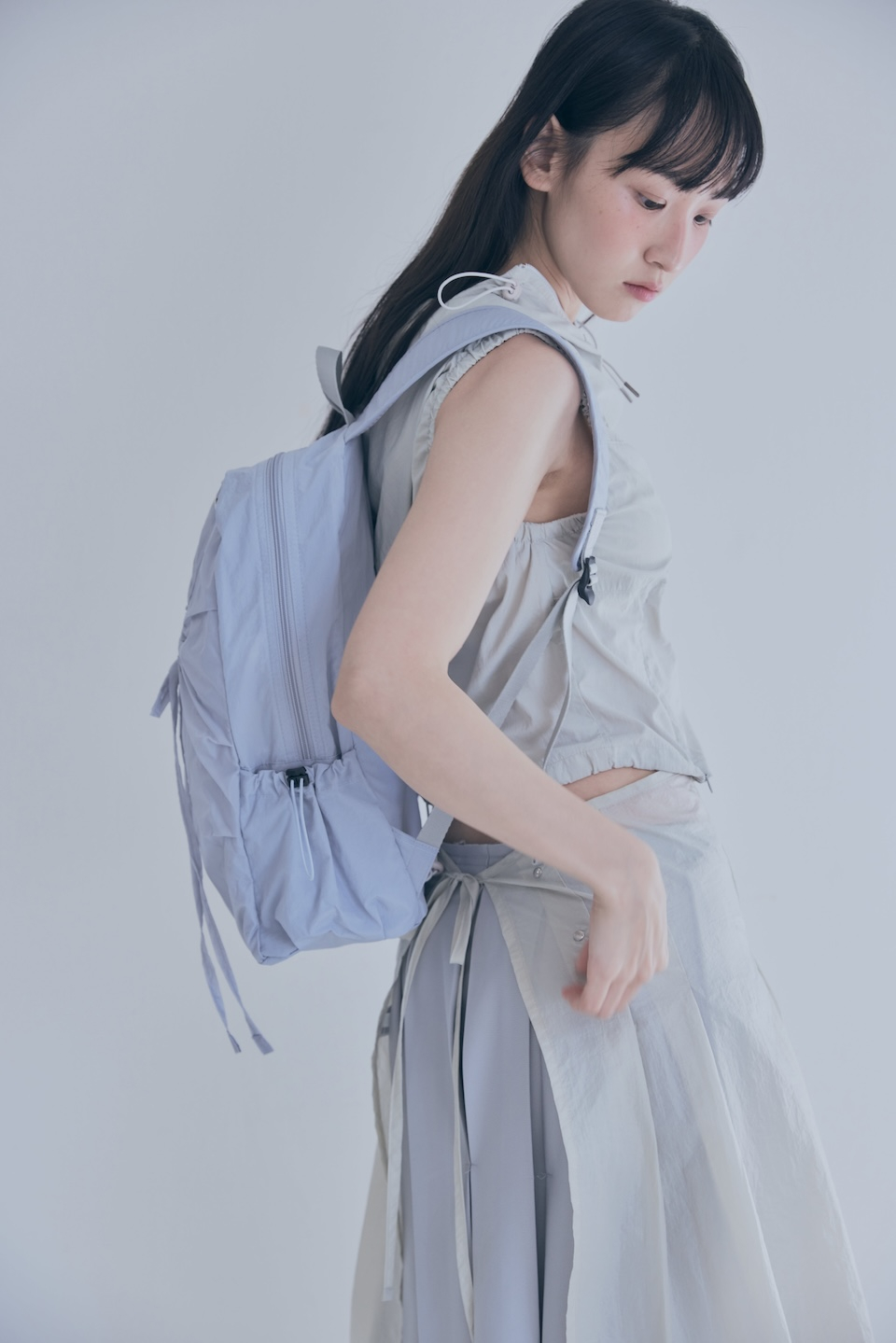 バックパック・リュック [POIE] hole string PO backpack : Blue gray hole string po backpack (blue grey) - poie | 60% - Asian
