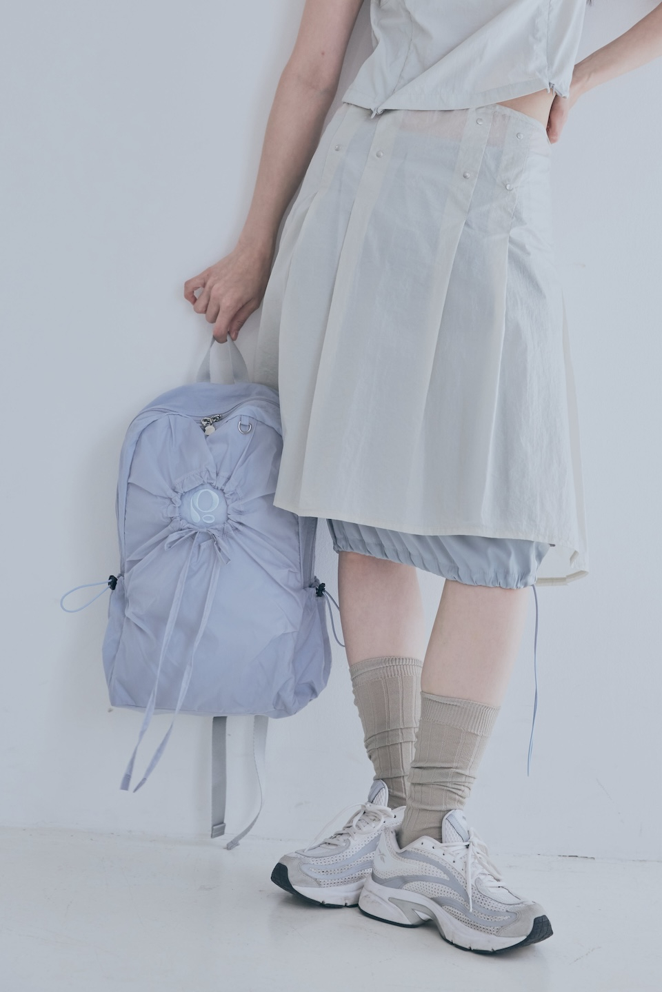 バックパック・リュック [POIE] hole string PO backpack : Blue gray hole string po backpack (blue grey) - poie | 60% - Asian