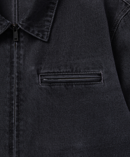 Джинсовая рабочая куртка [Washed Black]