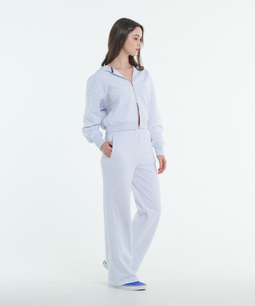 (3piece) Signature 2WAY Hood zip-up Woman Set-up