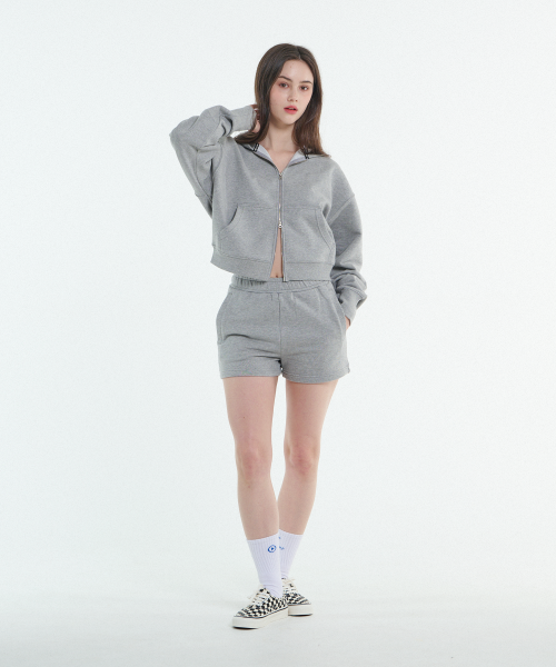 (3piece) Signature 2WAY Hood zip-up Woman Set-up