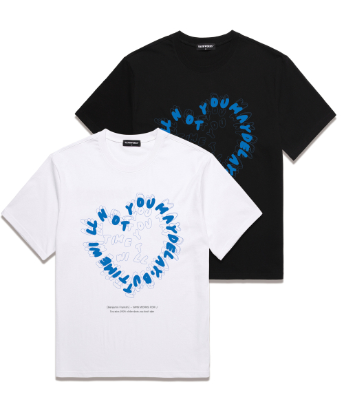 Футболка оверсайз Heart typo (VS0110) White