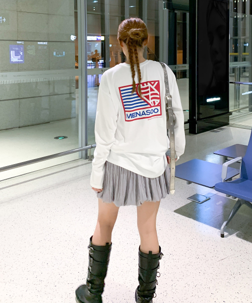 Menasoo Hearttrack Long Sleeve T Shirt_White