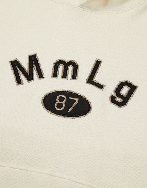 [Mmlg] MM APLIQUE HOODIE (NATURAL SOAP)