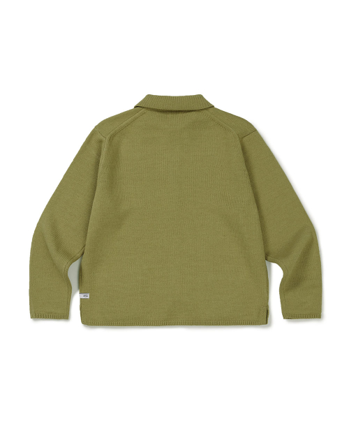 [Mmlg] BOARD LOGO KNIT CARDIGAN (AVOCADO)