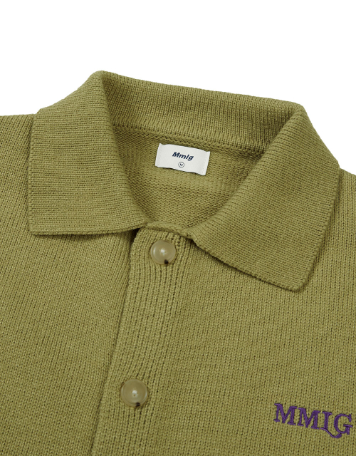 [Mmlg] BOARD LOGO KNIT CARDIGAN (AVOCADO)