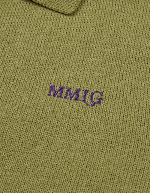 [Mmlg] BOARD LOGO KNIT CARDIGAN (AVOCADO)