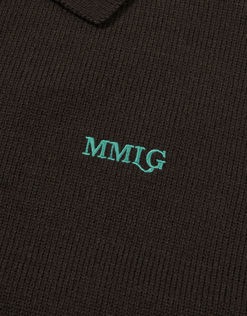 [Mmlg] BOARD LOGO KNIT CARDIGAN (BROWN)