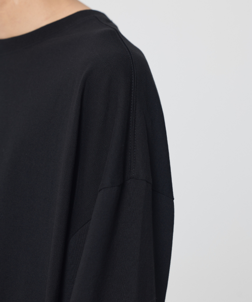 Фирменный лонгслив с разрезами кокон (Black)