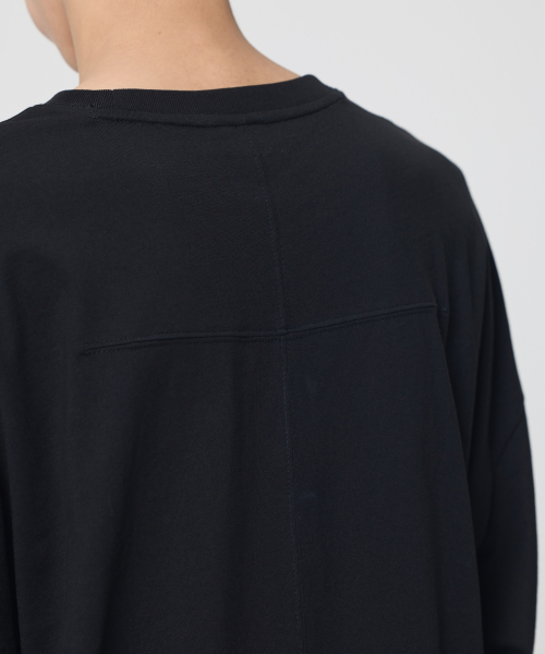 Фирменный лонгслив с разрезами кокон (Black)