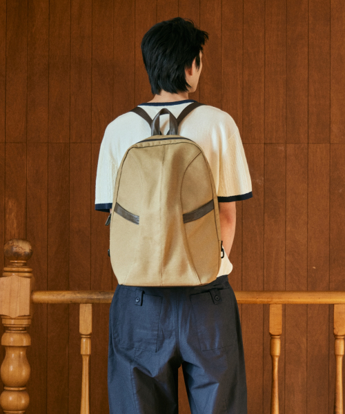 Canvas Leather DayPack - Camel