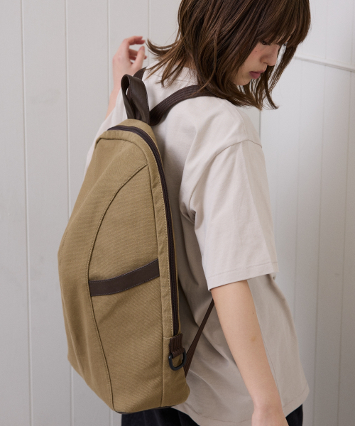 Canvas Leather DayPack - Camel