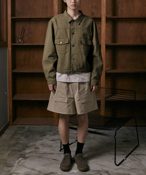 Куртка тракер One-wash Twill Lining - Olive Brown