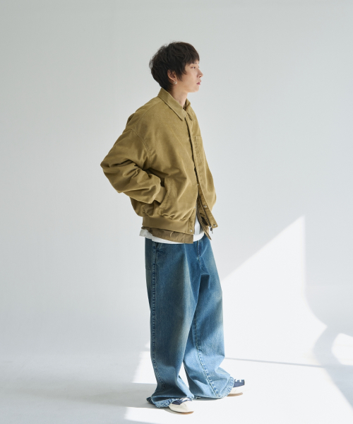 Винтажный вельветовый бомбер MA-1 - Beige