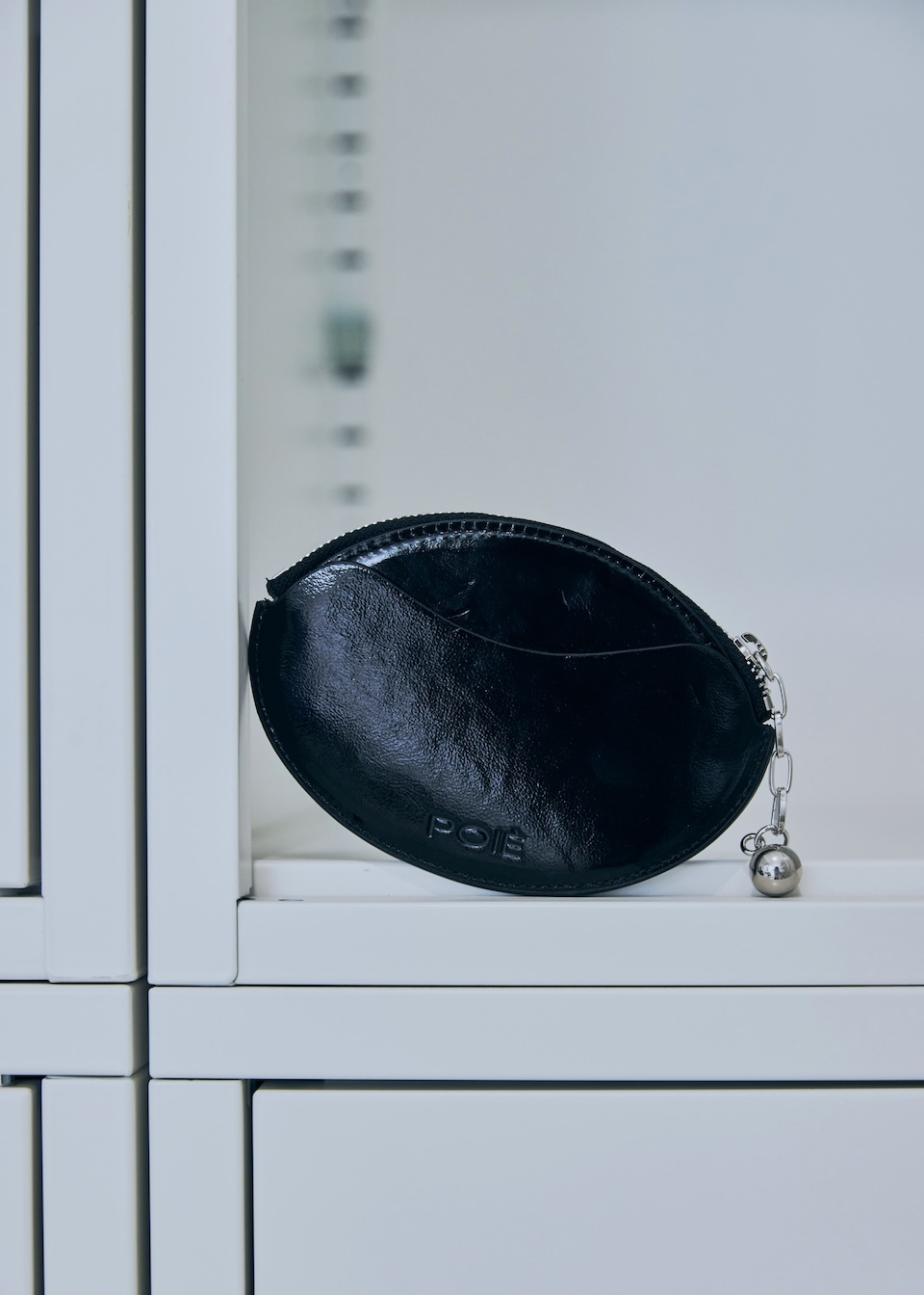 포이에(POIE) ball chain egg card wallet (black) - 사이즈