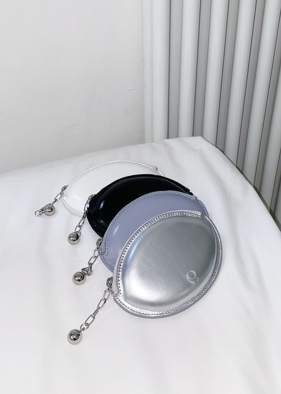 포이에(POIE) ball chain egg card wallet (black) - 사이즈