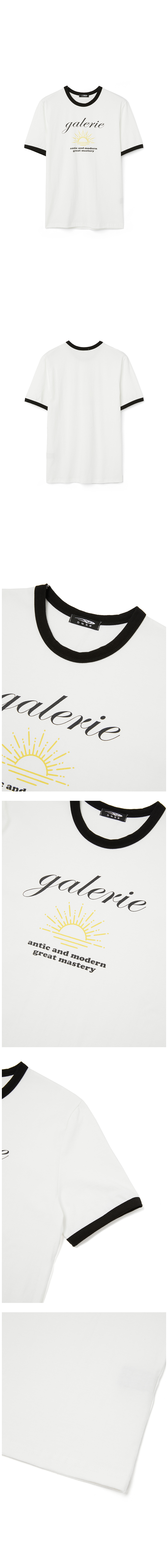 MUSINSA公式 | DNSR Sunset Half Ringer T-Shirt White