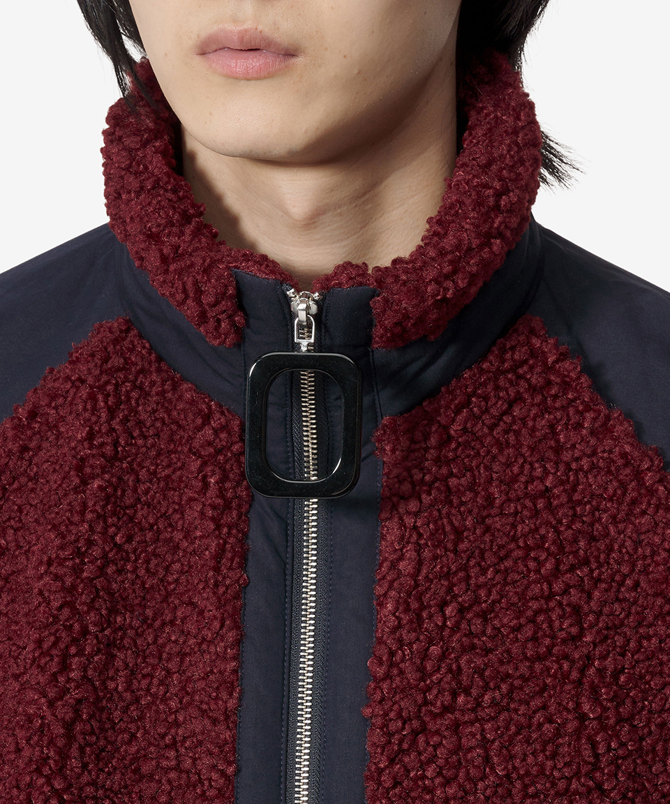 MUSINSA | J.W.ANDERSON Colorblock Track Jacket - Burgundy