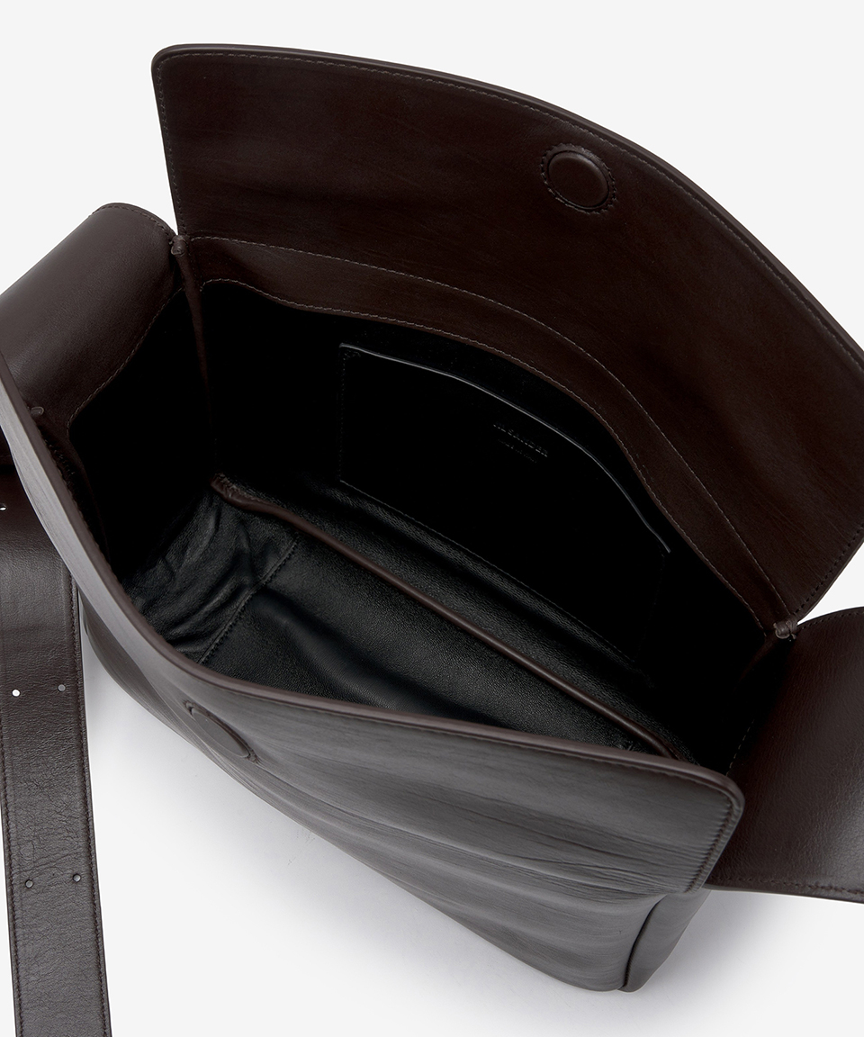 ★Jil Sander★ Small Flap Shoulder Bag Cashew Brown J07WG007 MUSINSA | JIL SANDER Small Flap Shoulder Bag - Cashew Brown