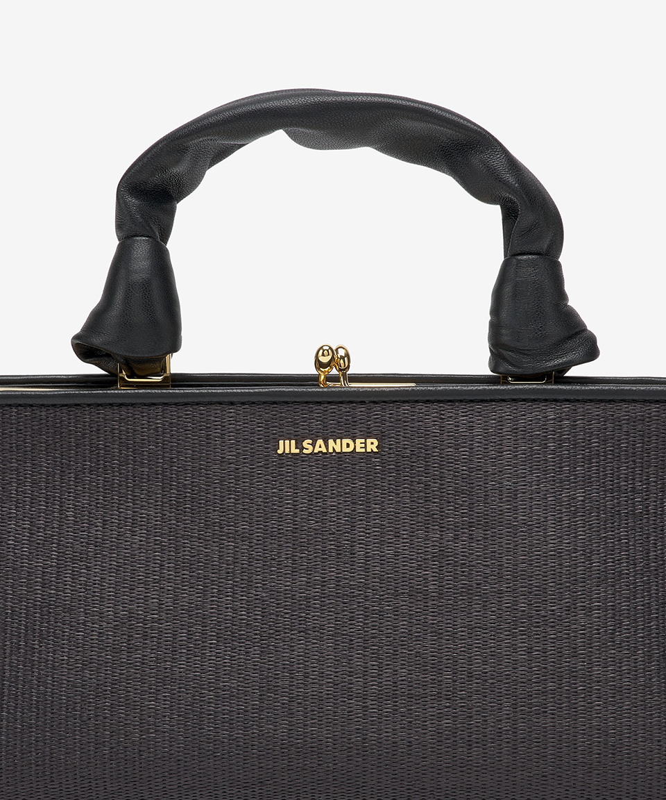 MUSINSA | JIL SANDER Small Goji Raffia Tote Bag - Black