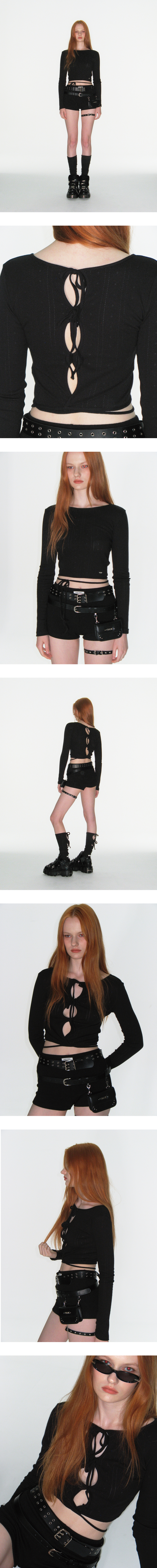 ★CRANK★EYELET STRING CROP TOP_BLACK★正規品/韓国直送料込 MUSINSA | CRANK Eyelet string crop top_black